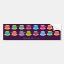 Coffee Cups Bumper Sticker