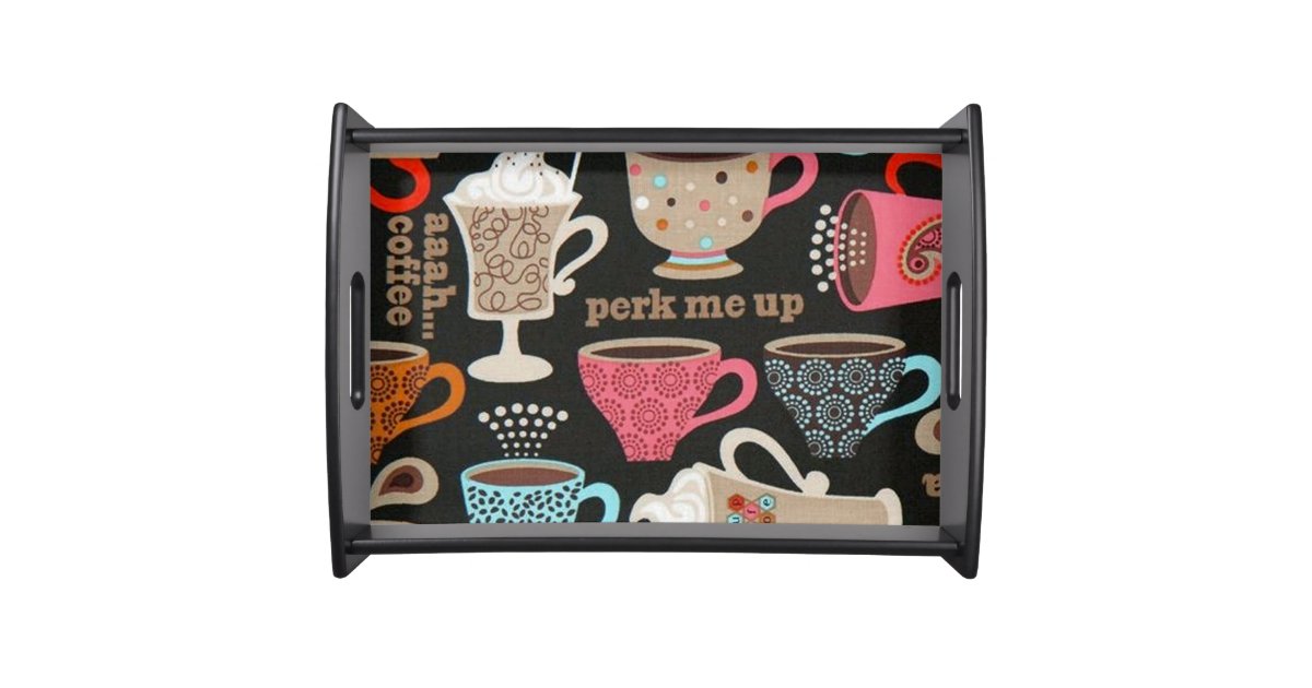 Coffee Cups Cafe Serving Tray Zazzle