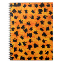 Coffee Cups Collage Spiral Notebook