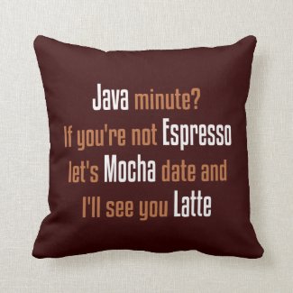 Coffee Date Throw Pillows