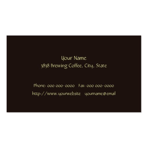 Coffee Design Business Card 2 (back side)