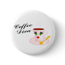 Coffee Diva Pins