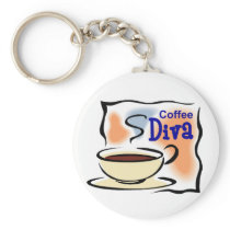 Coffee Diva Keychain
