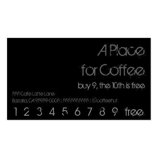 Coffee Drink Punch Hero Business Cards