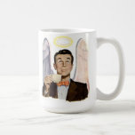 Coffee Drinking Angel Mug mugs