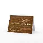 Coffee Drinks Greeting Card
