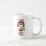 COFFEE GIRL - BROWN HAIR COFFEE MUG