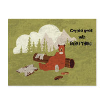 Coffee goes with Everything textured Post Card