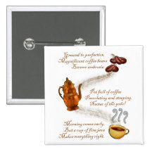 Coffee Haiku Pin