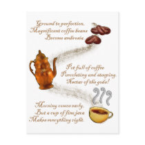 Coffee Haiku Postcard by TulsaTees Coffee Haiku Postcard
