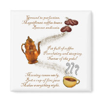Coffee Haiku Refrigerator Magnet