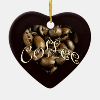 Coffee Heart Christmas Tree Ornament