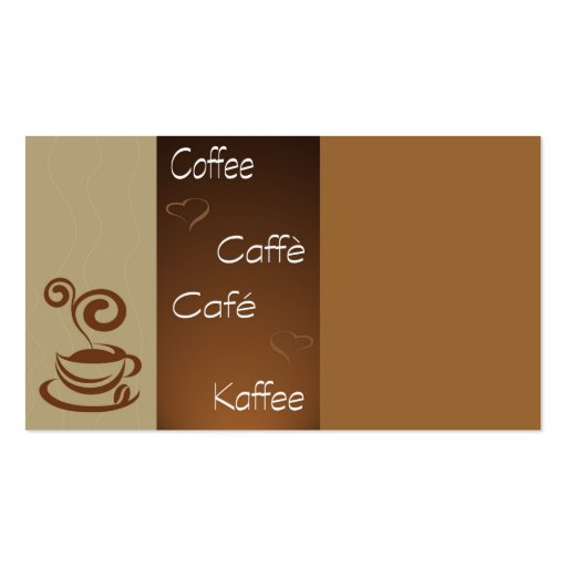 coffee hour business card templates (front side)