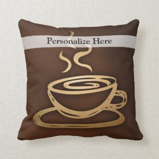 Coffee In My Cup Throw Pillows