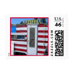 Coffee in Patriotic Trailer postage