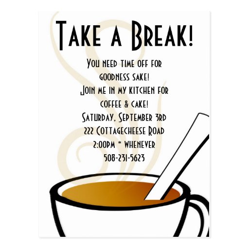 Coffee Invitation Postcard Zazzle