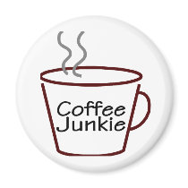 Coffee Junkie Fridge Magnets