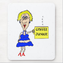 COFFEE JUNKIE MOUSE PAD mousepads