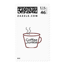 Coffee Junkie Postage Stamps