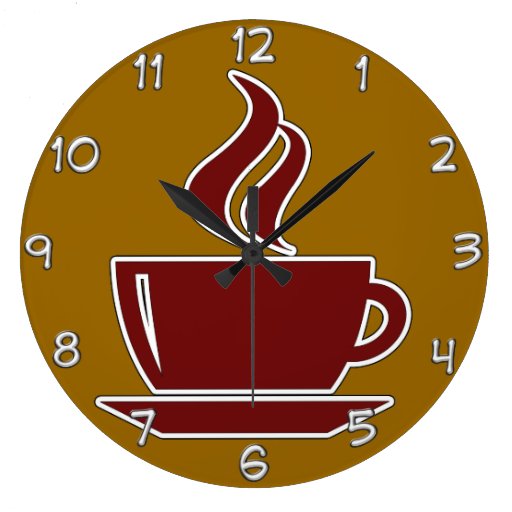 Coffee Kitchen Wall Clocks Zazzle