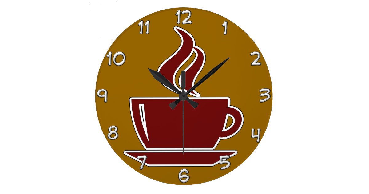 Coffee Kitchen Wall Clocks Zazzle