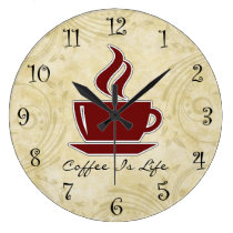 Coffee Kitchen Wall Clocks at Zazzle
