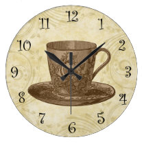 Coffee Kitchen Wall Clocks at Zazzle