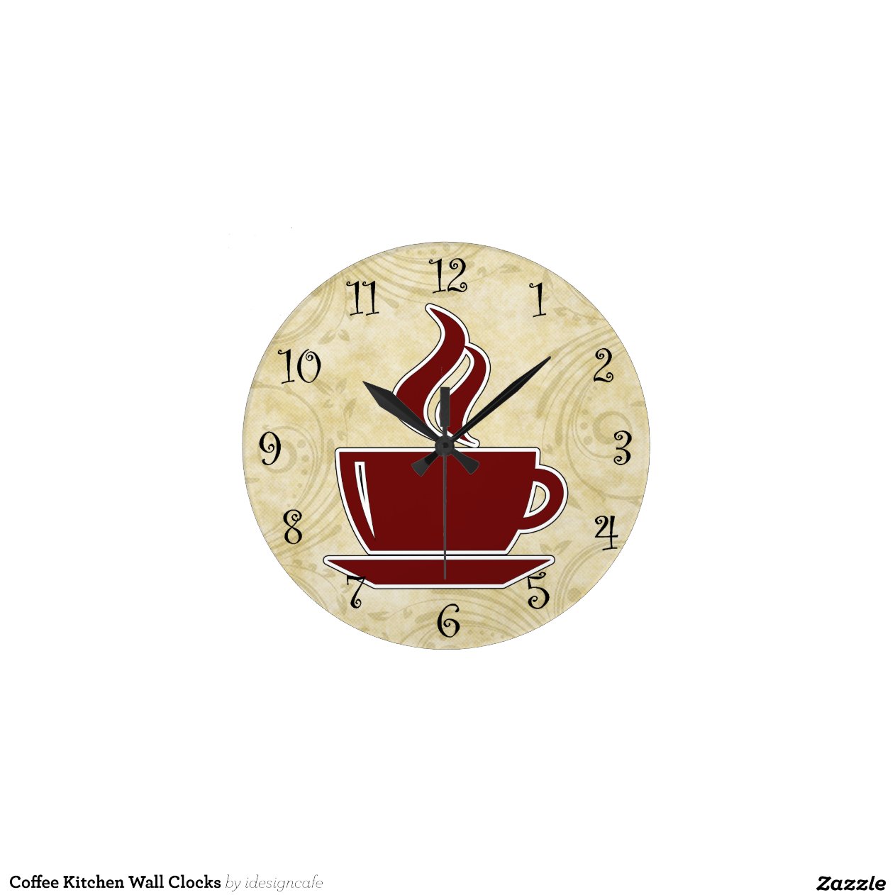 Coffee Kitchen Wall Clocks Zazzle