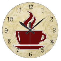 Coffee Kitchen Wall Clocks at Zazzle