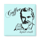 Coffee liquid crack retro refrigerator magnet