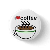 Coffee Love Button by brokenbunny Coffee Love Button