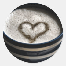 Coffee Love Round Stickers