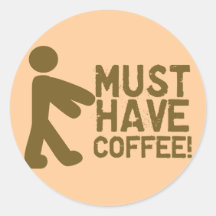 Coffee Lover Round Sticker