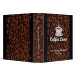 Coffee Lover, White Cup/Brown Beans Binder