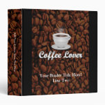 Coffee Lover, White Cup/Brown Beans Binder