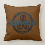 Coffee Lover's Bean-Head Throw Pillow pillows