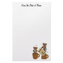 Coffee Lovers Teddy Stationary stationery