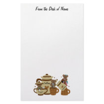 Coffee Lovers Teddy Stationary stationery