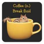 Coffee Loving Chipmunk Sticker