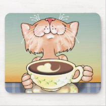 Coffee Loving Tabby Mousepad