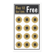 Coffee Loyalty Punch Card Business Card