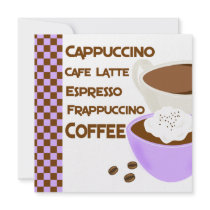 Coffee Luncheon Bridal Shower Invitation