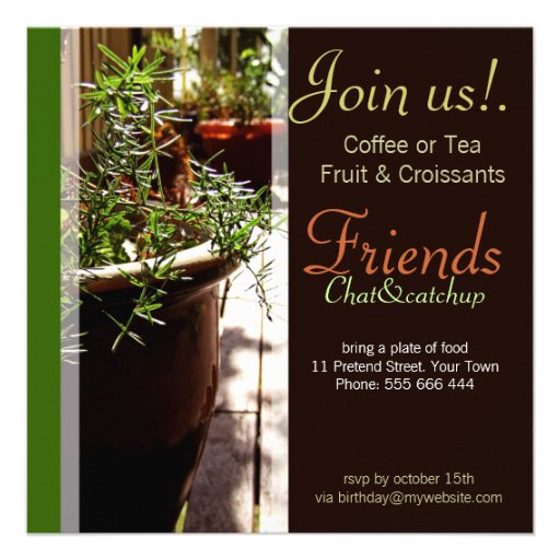 Coffee Morning on the Patio Invitation