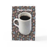Coffee Mug and Ovals You're Invited Cards