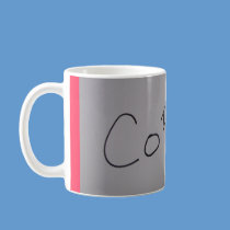 Coffee Mug gray and red mugs
