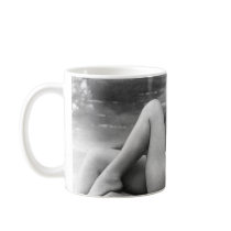 Coffee Mug - Nude in Deck Chair by gregoryolney Coffee Mug - Nude in Deck Chair