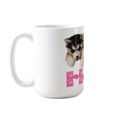 COFFEE MUG SIBERIAN HUSKY PUPPIES