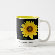 Coffee mug - Striking Sunflower by lgsphotography Coffee mug - Striking Sunflower
