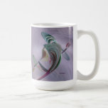 coffee mug with a fractal flower