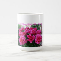 Coffee Mug with Pink Roses